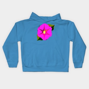 A Large Pink Morning Glory Kids Hoodie